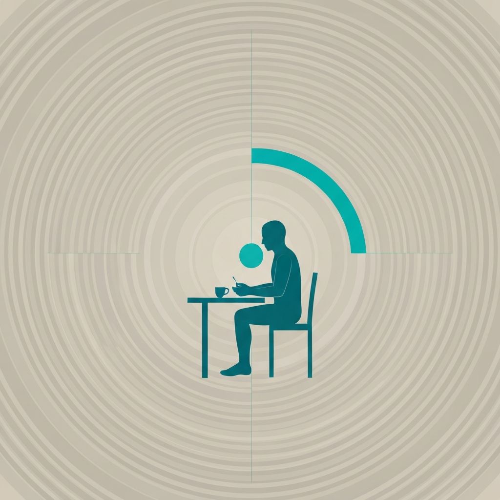Abstract representation of habit formation with circular patterns
