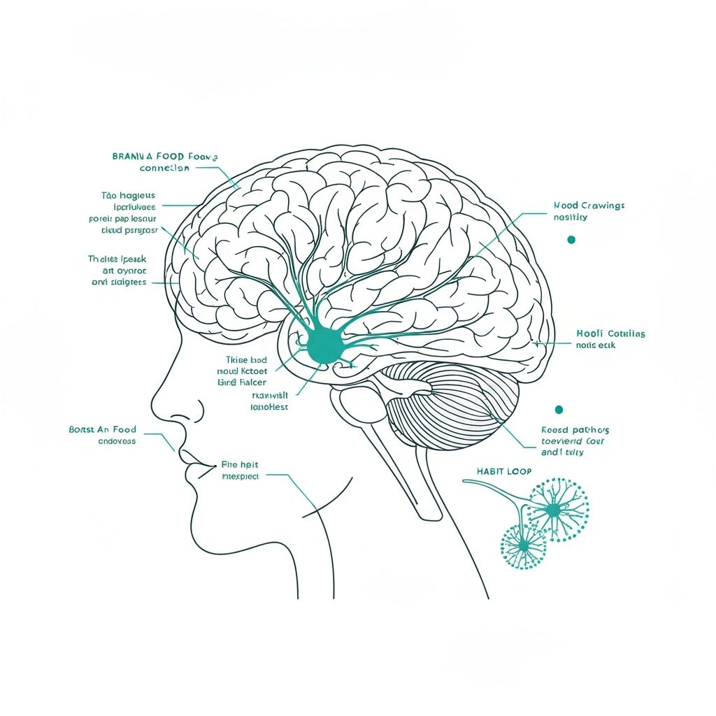 Abstract scientific representation of brain and habit formation